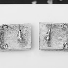 Серьги висячие со стразами «Голливуд» нити в квадрате, белые в серебре, 9.5 см - Фото 3