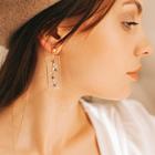 Серьги с перламутром «Эвери» прямоугольник, цветные в золоте - Фото 2