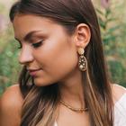 Серьги с жемчугом "Эвери", цвет белый в матовом золоте - фото 25562834