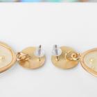 Серьги с жемчугом "Эвери", цвет белый в матовом золоте - фото 25562835