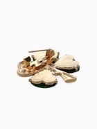 Брошь «Клевер», бело-зелёная в золоте - Фото 5