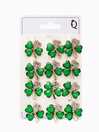 Брошь «Клевер», цвет бело-зелёный в золоте (неделимая фасовка 12 шт., цена за шт.) 5114777 Брошь «Клевер», цвет бело-зелёный в золоте (неделимая фасовка 12 шт., цена за шт.) 5114777