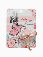 Брошь «Бантик» с жемчужинками, цвет белый в золоте - Фото 3