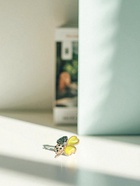 Брошь «Клевер», зелёная в золоте - Фото 6