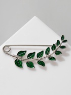 Булавка «Веточка лиственная» 6.5 см, зелёная в серебре - Фото 6