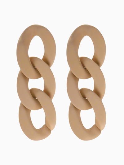 Серьги пластик «Цепь» восторг, светло-коричневые