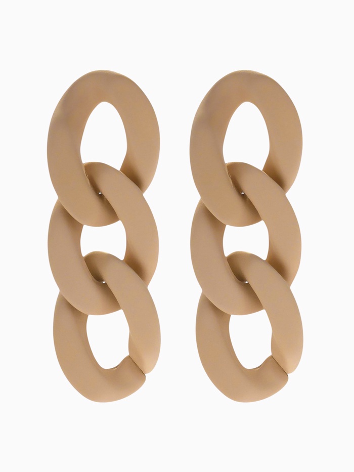 Серьги пластик «Цепь» восторг, светло-коричневые - Фото 1