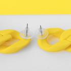 Серьги пластик «Цепь» восторг, малая, цвет жёлтый - Фото 2