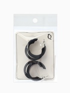 Серьги-кольца "Боттега" тройные, d=3,5, цвет чёрный - фото 809515814