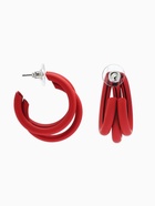 Серьги кольца тройные QF «Боттега», d=3.5, красные  (артикул 5121178)  большой выбор товаров оптом и в розницу по низким ценам с доставкой