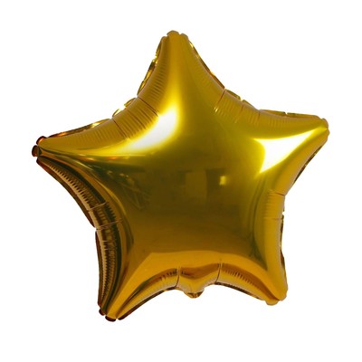Шар фольгированный 19", звезда, цвет золотой