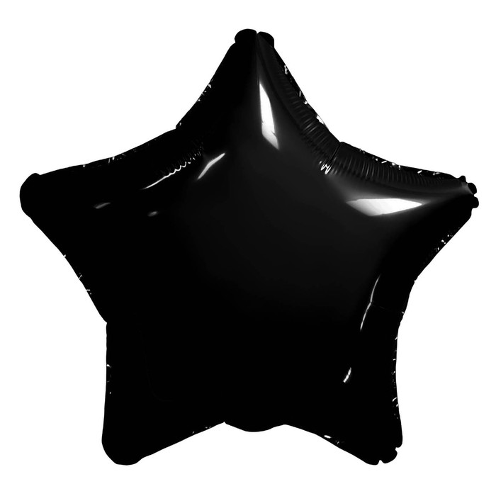 Шар фольгированный 19", звезда, цвет чёрный - Фото 1