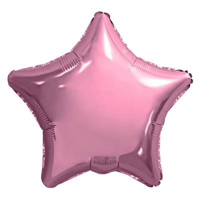 Шар фольгированный 19", звезда, цвет нежно-розовый