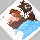 Татуировка на тело цветная "Пират на корабле" 6х6 см - Фото 2