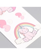 Татуировка на тело цветная "Малыши единороги" 10,5х6 см - фото 43704208