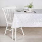 Клеёнка на стол, на тканевой основе, ширина 137 см, рулон 20 метров, толщина 0.25 мм, цвет белый - Фото 1