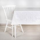 Клеёнка на стол, на тканевой основе, ширина 137 см, рулон 20 метров, толщина 0.25 мм, цвет белый - Фото 2