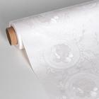 Клеёнка на стол, на тканевой основе, ширина 137 см, рулон 20 метров, толщина 0.25 мм, цвет белый - Фото 4