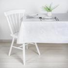 Клеёнка на стол на тканевой основе, ширина 137 см, рулон 20 метров, толщина 0,25 мм, цвет белый - фото 2071265