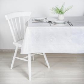 Клеёнка на стол на тканевой основе, ширина 137 см, рулон 20 метров, толщина 0,25 мм, цвет белый