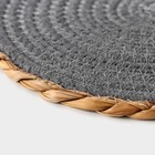 Салфетка сервировочная на стол Доляна «Мэг», 25×25 см, цвет голубой 5058264