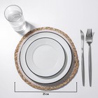 Салфетка сервировочная на стол Доляна «Мэг», 25×25 см, белая - Фото 2