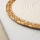 Салфетка сервировочная на стол Доляна «Мэг», 30×30 см, цвет белый - Фото 4