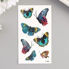 Татуировка на тело цветная "Бабочки" 10,5х6 см - фото 319870456