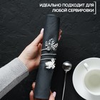 Кольцо для салфетки «Лист», 10×4.5 см, железо, серебристое - Фото 2