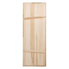 Дверной блок для бани, 190×70см, из липы, на клиньях, массив, "Добропаровъ" - Фото 2