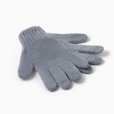Перчатки для девочки, серые, размер 14
