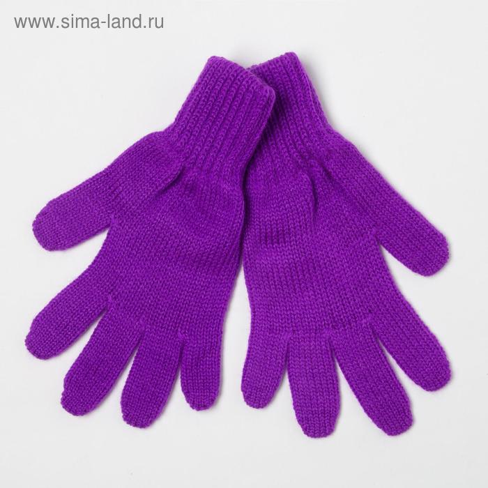 Перчатки для девочки, цвет фиолетовый, размер 14 - Фото 1