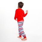 Пижама детская, цвет красный, рост 134 см - Фото 6