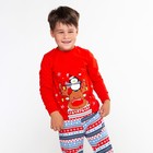 Пижама детская, цвет красный, рост 86 см - Фото 5