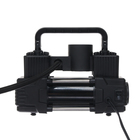 Компрессор автомобильный двухпоршневой, 12 В, фонарь, 25 л/мин, сумка, черный - Фото 3