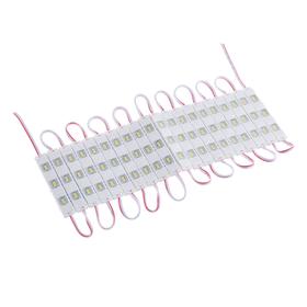 

Светодиодный модуль SMD5630, 1.5 Вт, 3 LED, 135 Lm, линза 120 град, IP65, 8500К ,12V БЕЛЫЙ