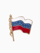 Брошь «Флаг» России, цветная в золоте - Фото 1