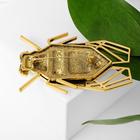 Брошь «Муха» металлическая, цвет чернёное золото - Фото 2