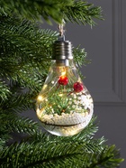 Ёлочный шар «Еловая ветка», 5 LED, от батареек, свечение тёплое белое - Фото 4