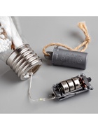 Ёлочный шар «Шишки с желтой мишурой», 5 LED, от батареек, свечение белое - фото 6618629