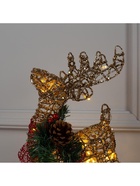 Светодиодная фигура «Олень золотистый» 36×20×10 см, металл, батарейки ААх3 (не в комплекте), свечение тёплое белое - Фото 7