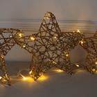 Светодиодная фигура «Звёзды золотистые» 20, 25, 30 см, металл, 220 В, свечение тёплое белое - Фото 3