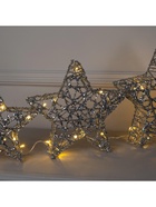 Светодиодная фигура «Звёзды серебристые» 20, 25, 30 см, металл, 220 В, свечение тёплое белое - Фото 7