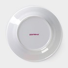 Тарелка керамическая Доляна «Машинка», d=17,5 см, цвет белый - фото 4313063