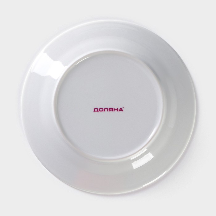 Тарелка керамическая Доляна «Машинка», d=17,5 см, цвет белый - фото 1895392970