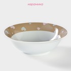 Тарелка керамическая глубокая Доляна «Совёнок и единорог», 400 мл, d=15 см, цвет белый - Фото 2