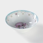 Тарелка глубокая Доляна «Котик», 400 мл, d=15 см, керамика, белая - Фото 3