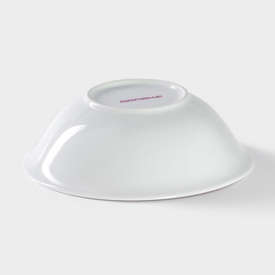 Тарелка глубокая Доляна «Котик», 400 мл, d=15 см, керамика, белая