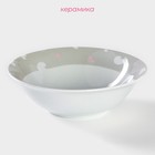 Тарелка керамическая глубокая Доляна «Котёнок на скейте», 400 мл, d=15 см, цвет белый - Фото 2