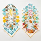 Платки носовые женские «Этель. Цветочный узор» 30×30 см, набор 12 шт.,100% хлопок, рисунок МИКС - Фото 3